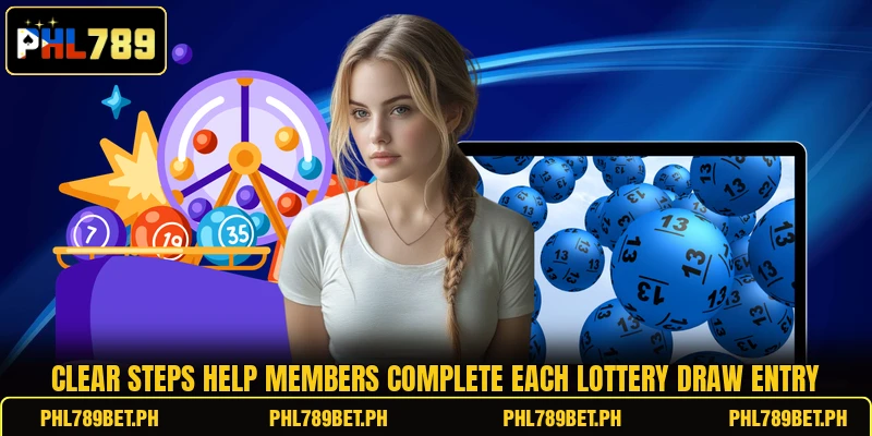 Clear steps help members complete each lottery draw entry Clear steps help members complete each lottery draw entry