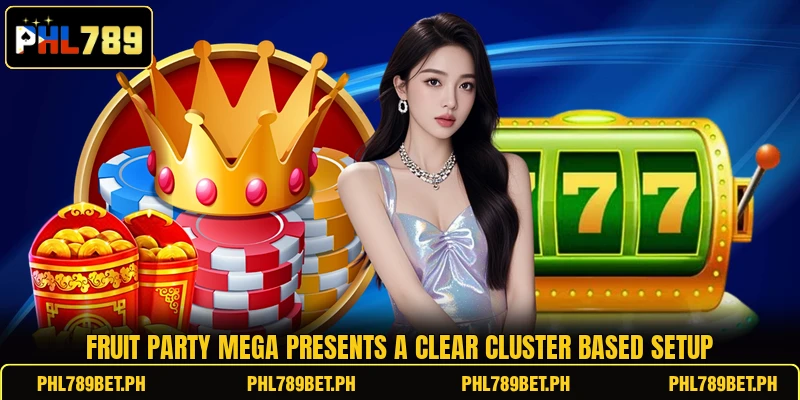 Fruit Party Mega presents a clear cluster based setup Fruit Party Mega presents a clear cluster based setup