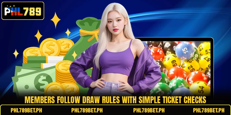 Members follow draw rules with simple ticket checks Members follow draw rules with simple ticket checks