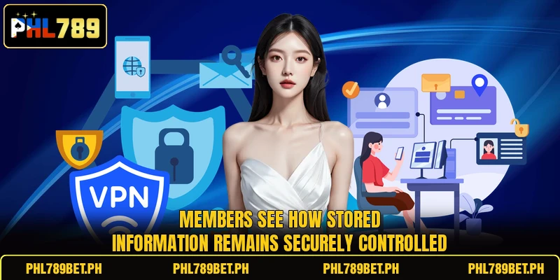 Members see how stored information remains securely controlled