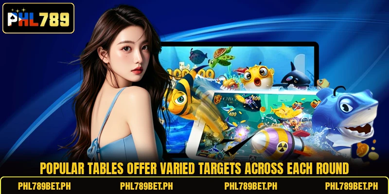 Popular tables offer varied targets across each round Popular tables offer varied targets across each round