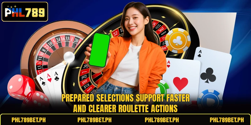 Prepared selections support faster and clearer roulette actions Prepared selections support faster and clearer roulette actions