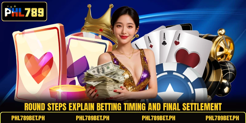 Round steps explain betting timing and final settlement Round steps explain betting timing and final settlement