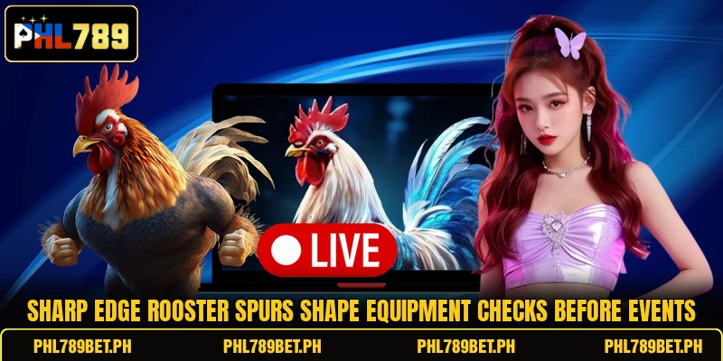 Sharp edge rooster spurs shape equipment checks before events Sharp edge rooster spurs shape equipment checks before events